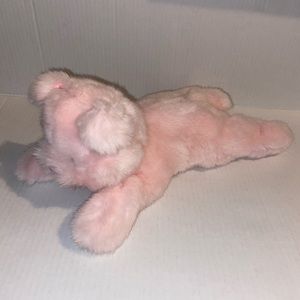 So cute Vintage SKM Enterprises Plush Pig Stuffed Animal Toy Pink Lovey Bean Bag